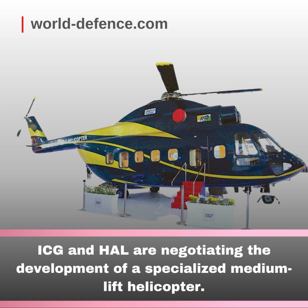 ICG and HAL are negotiating the development of a specialized medium-lift helicopter.