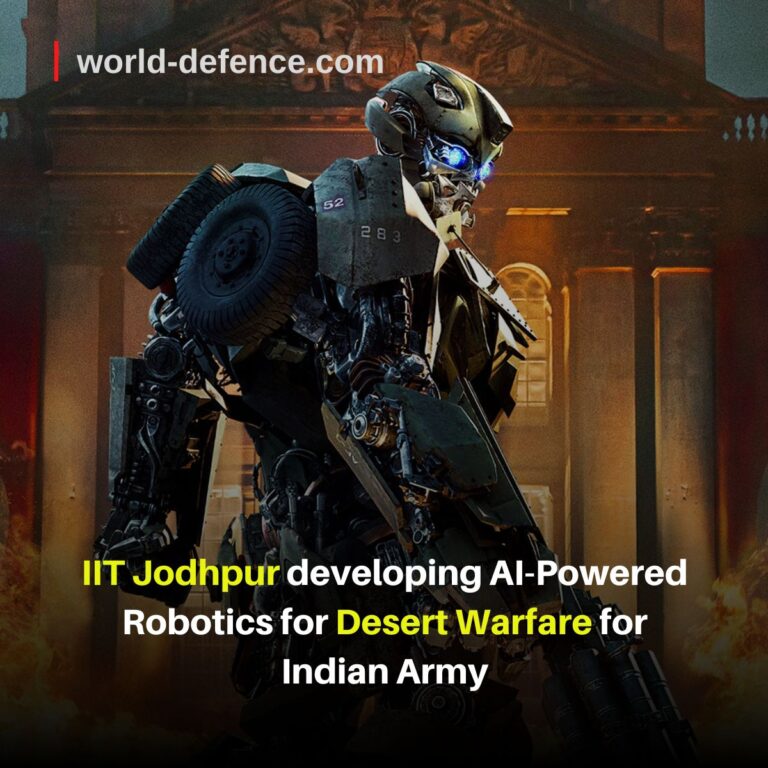 IIT Jodhpur developing AI-Powered Robotics for Desert Warfare for Indian Army