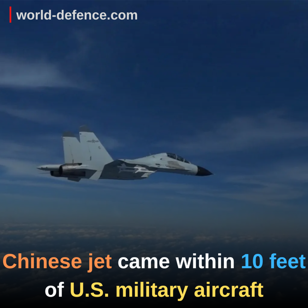 Chinese jet came within 10 feet of U.S. military aircraft