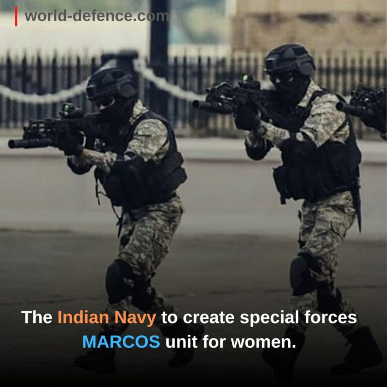 The Indian Navy to create special forces MARCOS unit for women.