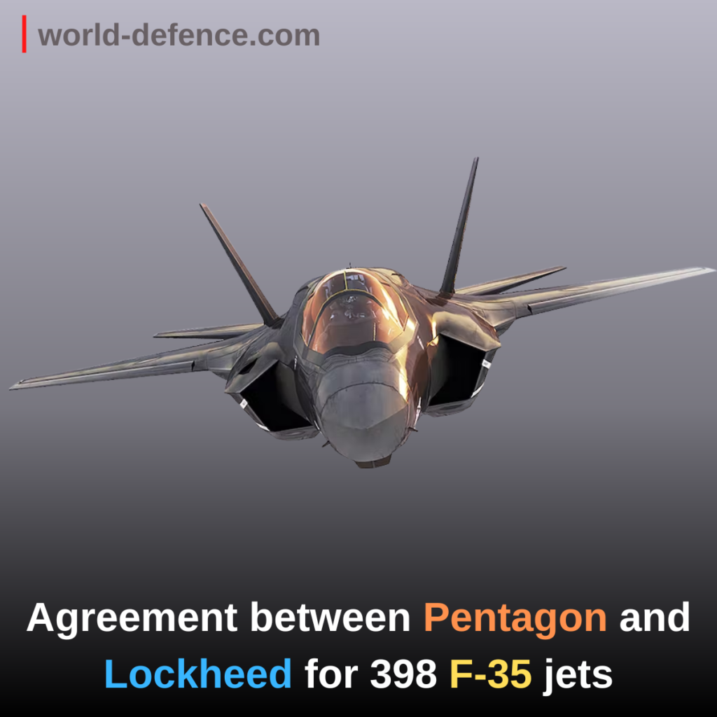 Agreement between Pentagon and Lockheed for 398 F-35 jets