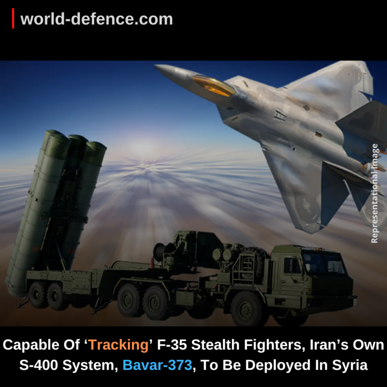 Capable Of ‘Tracking’ F-35 Stealth Fighters, Iran’s Own S-400 System, Bavar-373, To Be Deployed In Syria