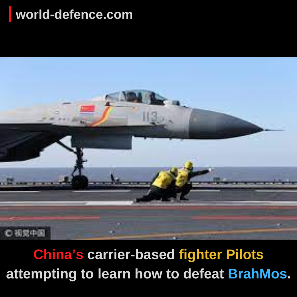 China’s carrier-based fighter Pilots attempting to learn how to defeat BrahMos.