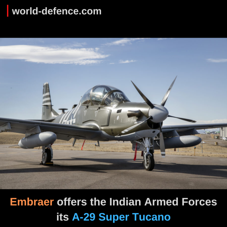 Embraer offers the Indian Armed Forces its A-29 Super Tucano