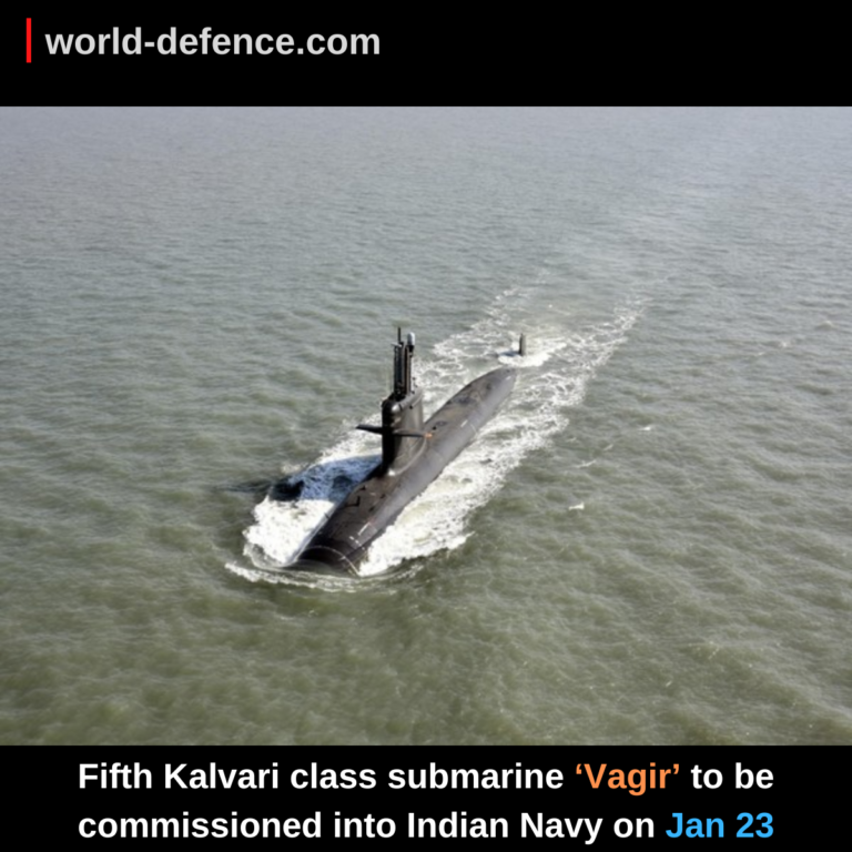 Fifth Kalvari class submarine ‘Vagir’ to be commissioned into Indian Navy on Jan 23