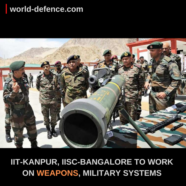 IIT-KANPUR, IISC-BANGALORE TO WORK ON WEAPONS, MILITARY SYSTEMS