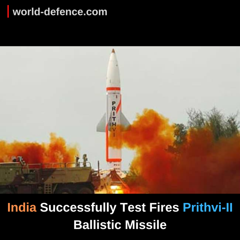 India Successfully Test Fires Prithvi-II Ballistic Missile