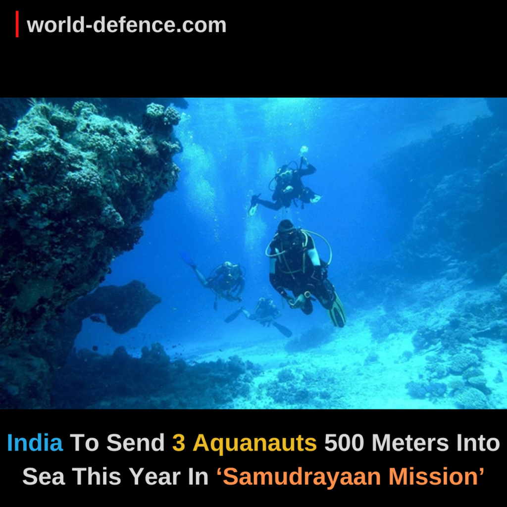 India To Send 3 Aquanauts 500 Meters Into Sea This Year In ‘Samudrayaan Mission’