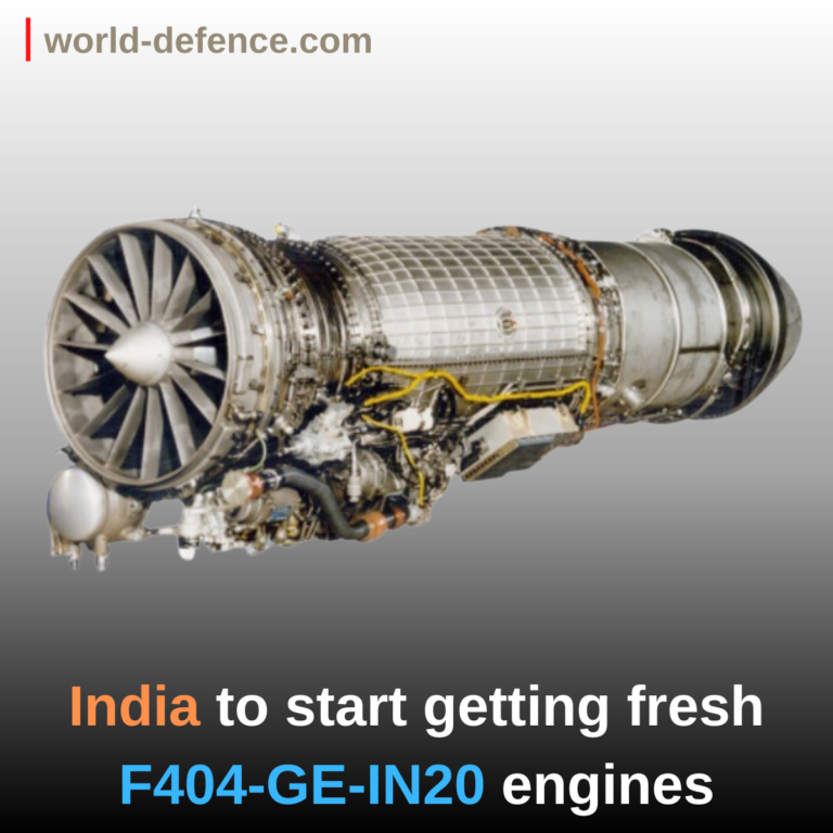 India to start getting fresh F404-GE-IN20 engines