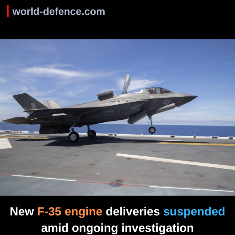 New F-35 engine deliveries suspended amid ongoing investigation