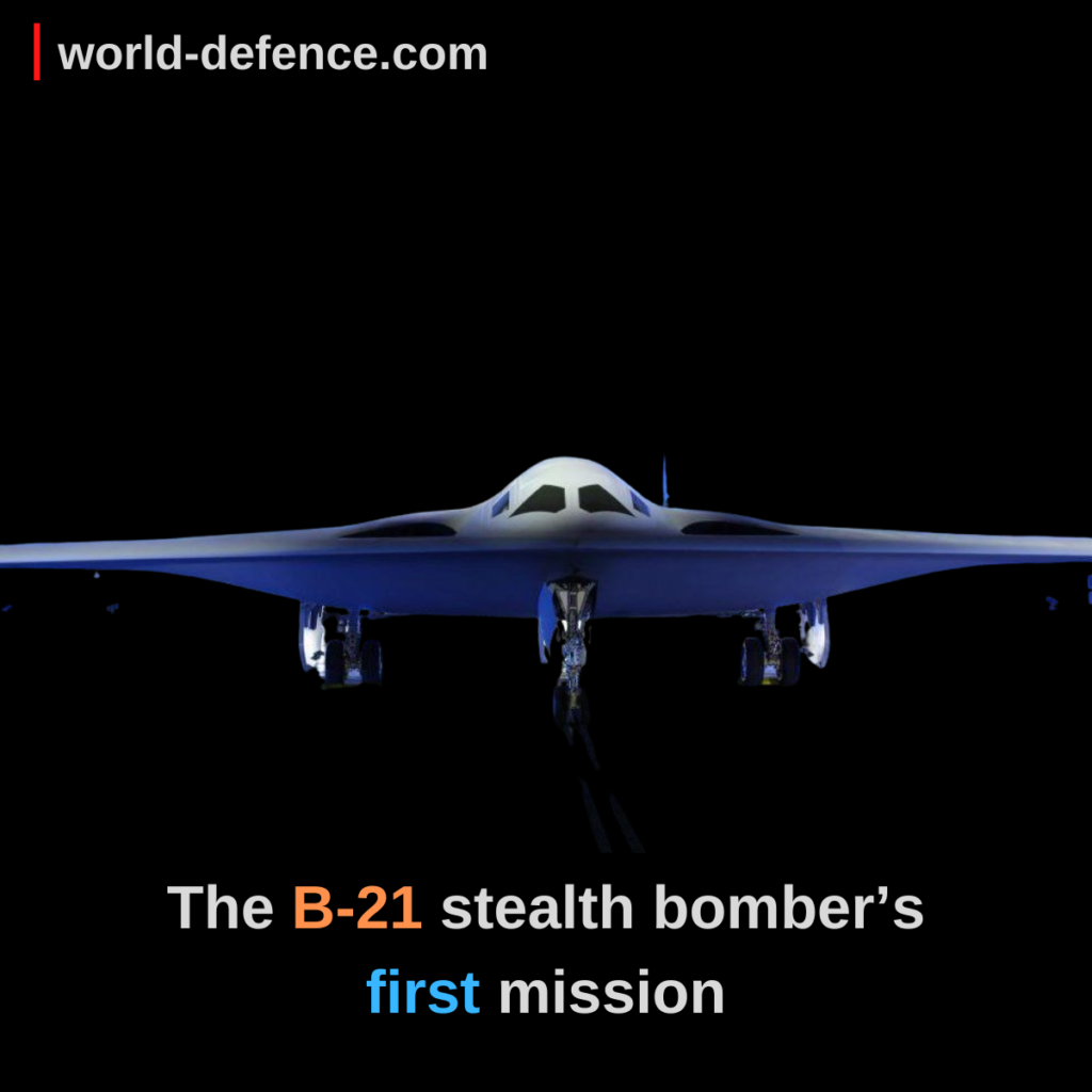 The B-21 stealth bomber’s first mission