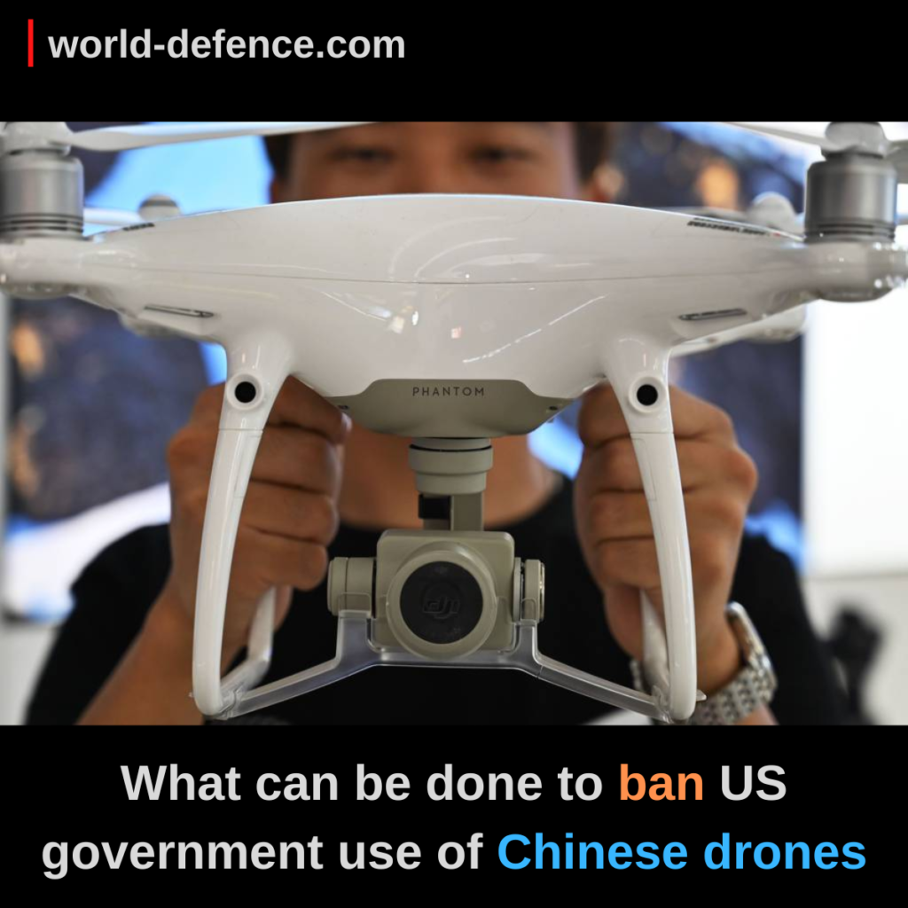 What can be done to ban US government use of Chinese drones