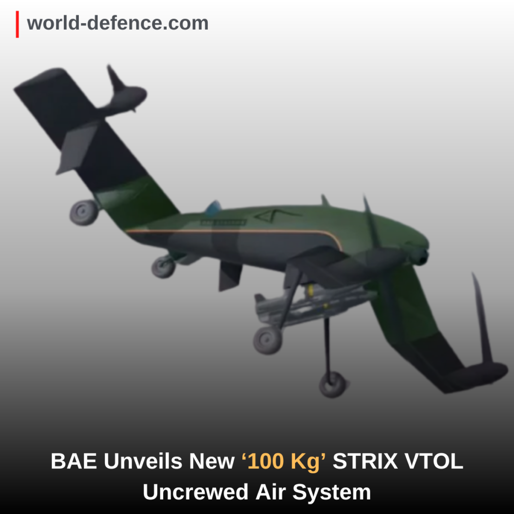 BAE Unveils New ‘100 Kg’ STRIX VTOL Uncrewed Air System