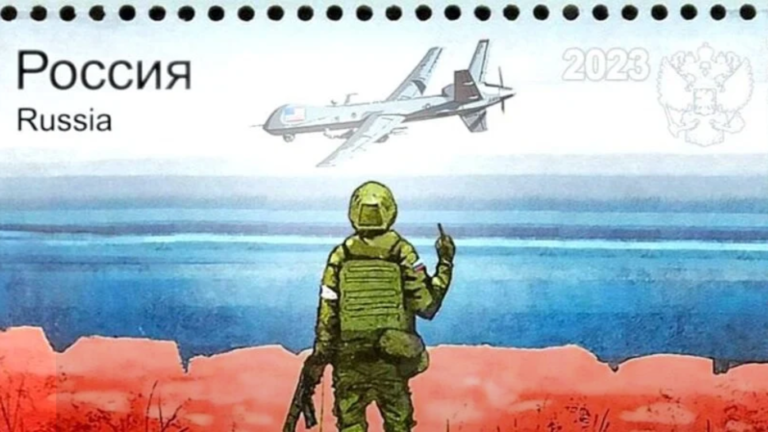 Russia ‘Mocks’ US With A Stamp On ‘Downed’ Reaper Drone; Ukrainians Call It A Cheap Copy Of Their Meme