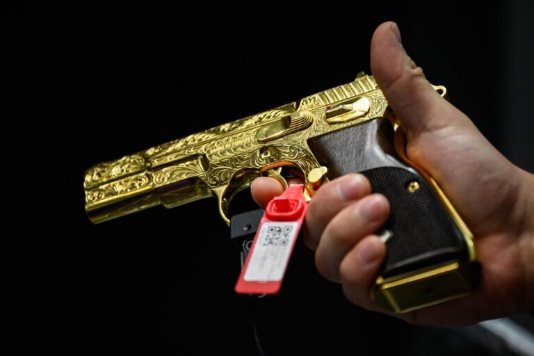 See the weapons on display at DSEI — golden gun included